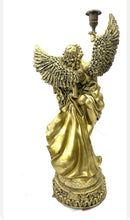 Load image into Gallery viewer, 19"H European Style Feng Shui Lucky Wealth Blessing Guardian Angel Brass Statue Home/Office Decor Sculpture Craft Living Room TV Cabinet Fortune Ornament Housewarming Gift