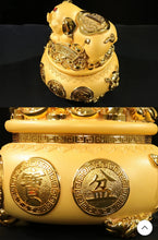 Load image into Gallery viewer, Chinese Feng Shui Wealth Gold Ingot Lucky Money Piggy Bank Statue Home/Office Decor Sculpture Craft Living Room TV Cabinet Fortune Ornament Housewarming Gift