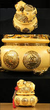 Load image into Gallery viewer, Chinese Feng Shui Wealth Gold Ingot Lucky Money Piggy Bank Statue Home/Office Decor Sculpture Craft Living Room TV Cabinet Fortune Ornament Housewarming Gift