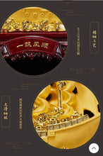 Load image into Gallery viewer, Chinese Feng Shui Good Fortune Wealth Dragon Boat Statue Home/Office Decor Sculpture Craft Living Room TV Cabinet Fortune Ornament Housewarming Gift