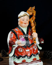 Load image into Gallery viewer, A Pair of Chinese Feng Shui Good Fortune Wealth Blessing Land Lord Earth Gods Statue Home/Office Decor Sculpture Craft Living Room TV Cabinet Fortune Ornament Housewarming Gifts
