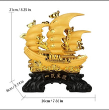 Load image into Gallery viewer, Chinese Feng Shui Good Fortune Wealth Dragon Boat Statue Home/Office Decor Sculpture Craft Living Room TV Cabinet Fortune Ornament Housewarming Gift