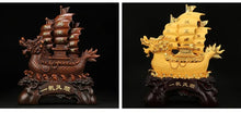 Load image into Gallery viewer, Chinese Feng Shui Good Fortune Wealth Dragon Boat Statue Home/Office Decor Sculpture Craft Living Room TV Cabinet Fortune Ornament Housewarming Gift