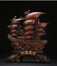Load image into Gallery viewer, Chinese Feng Shui Good Fortune Wealth Dragon Boat Statue Home/Office Decor Sculpture Craft Living Room TV Cabinet Fortune Ornament Housewarming Gift