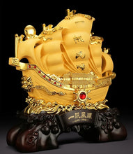 Load image into Gallery viewer, Chinese Feng Shui Good Fortune Wealth Dragon Boat Statue Home/Office Decor Sculpture Craft Living Room TV Cabinet Fortune Ornament Housewarming Gift