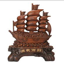 Load image into Gallery viewer, Chinese Feng Shui Good Fortune Wealth Dragon Boat Statue Home/Office Decor Sculpture Craft Living Room TV Cabinet Fortune Ornament Housewarming Gift