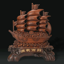 Load image into Gallery viewer, Chinese Feng Shui Good Fortune Wealth Dragon Boat Statue Home/Office Decor Sculpture Craft Living Room TV Cabinet Fortune Ornament Housewarming Gift