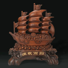 Load image into Gallery viewer, Chinese Feng Shui Good Fortune Wealth Dragon Boat Statue Home/Office Decor Sculpture Craft Living Room TV Cabinet Fortune Ornament Housewarming Gift