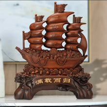 Load image into Gallery viewer, Chinese Feng Shui Good Fortune Wealth Dragon Boat Statue Home/Office Decor Sculpture Craft Living Room TV Cabinet Fortune Ornament Housewarming Gift