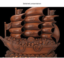 Load image into Gallery viewer, Chinese Feng Shui Good Fortune Wealth Dragon Boat Statue Home/Office Decor Sculpture Craft Living Room TV Cabinet Fortune Ornament Housewarming Gift