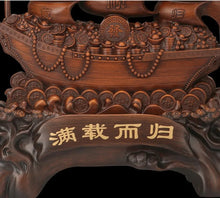 Load image into Gallery viewer, Chinese Feng Shui Good Fortune Wealth Dragon Boat Statue Home/Office Decor Sculpture Craft Living Room TV Cabinet Fortune Ornament Housewarming Gift