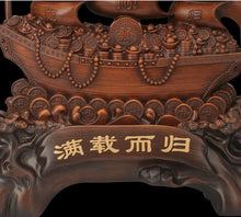 Load image into Gallery viewer, Chinese Feng Shui Good Fortune Wealth Dragon Boat Statue Home/Office Decor Sculpture Craft Living Room TV Cabinet Fortune Ornament Housewarming Gift