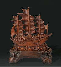 Load image into Gallery viewer, Chinese Feng Shui Good Fortune Wealth Dragon Boat Statue Home/Office Decor Sculpture Craft Living Room TV Cabinet Fortune Ornament Housewarming Gift