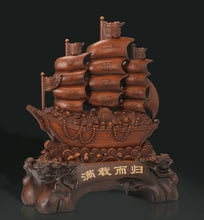 Load image into Gallery viewer, Chinese Feng Shui Good Fortune Wealth Dragon Boat Statue Home/Office Decor Sculpture Craft Living Room TV Cabinet Fortune Ornament Housewarming Gift