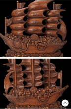 Load image into Gallery viewer, Chinese Feng Shui Good Fortune Wealth Dragon Boat Statue Home/Office Decor Sculpture Craft Living Room TV Cabinet Fortune Ornament Housewarming Gift