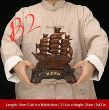 Load image into Gallery viewer, Chinese Feng Shui Good Fortune Wealth Dragon Boat Statue Home/Office Decor Sculpture Craft Living Room TV Cabinet Fortune Ornament Housewarming Gift
