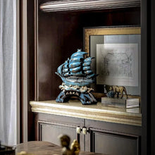 Load image into Gallery viewer, Chinese Feng Shui Good Fortune Wealth Sailboat Statue Home/Office Decor Sculpture Craft Living Room TV Cabinet Fortune Ornament Housewarming Gift