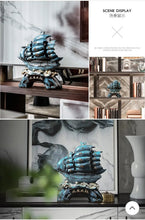 Load image into Gallery viewer, Chinese Feng Shui Good Fortune Wealth Sailboat Statue Home/Office Decor Sculpture Craft Living Room TV Cabinet Fortune Ornament Housewarming Gift