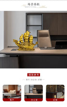 Load image into Gallery viewer, Chinese Feng Shui Good Fortune Wealth Dragon Boat Copper Statue Home/Office Decor Sculpture Craft Living Room TV Cabinet Fortune Ornament Housewarming Gift