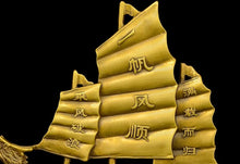 Load image into Gallery viewer, Chinese Feng Shui Good Fortune Wealth Dragon Boat Copper Statue Home/Office Decor Sculpture Craft Living Room TV Cabinet Fortune Ornament Housewarming Gift
