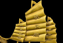 Load image into Gallery viewer, Chinese Feng Shui Good Fortune Wealth Dragon Boat Copper Statue Home/Office Decor Sculpture Craft Living Room TV Cabinet Fortune Ornament Housewarming Gift