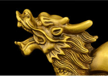 Load image into Gallery viewer, Chinese Feng Shui Good Fortune Wealth Dragon Boat Copper Statue Home/Office Decor Sculpture Craft Living Room TV Cabinet Fortune Ornament Housewarming Gift
