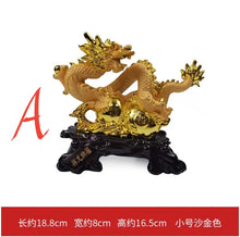 Load image into Gallery viewer, Chinese Feng Shui Good Fortune Wealth Gourd Dragon Statue Home/Office Decor Sculpture Craft Living Room TV Cabinet Fortune Ornament Housewarming Gift