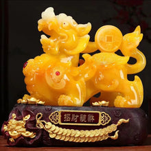 Load image into Gallery viewer, Chinese Feng Shui Good Fortune Wealth Gold Dragon/Pixui/Lion/Brave Troop Statue Home/Office Decor Sculpture Craft Living Room TV Cabinet Fortune Ornament Housewarming Gift