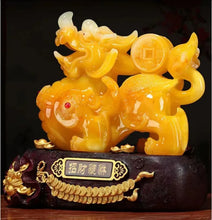 Load image into Gallery viewer, Chinese Feng Shui Good Fortune Wealth Gold Dragon/Pixui/Lion/Brave Troop Statue Home/Office Decor Sculpture Craft Living Room TV Cabinet Fortune Ornament Housewarming Gift