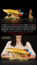 Load image into Gallery viewer, Chinese Feng Shui Good Fortune Wealth Lucky Gold Fish Statue Home/Office Decor Sculpture Craft Living Room TV Cabinet Fortune Ornament Housewarming Gift