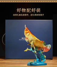 Load image into Gallery viewer, Chinese Feng Shui Good Fortune Wealth Lucky Gold Fish Brass Statue Home/Office Decor Sculpture Craft Living Room TV Cabinet Fortune Ornament Housewarming Gift