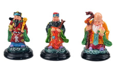 Load image into Gallery viewer, Chinese Feng Shui Good Fortune Wealth Blessing Fu Lu Shou 3 Gods Fortune Craft Statue Home/Office Decor Sculpture Craft Living Room TV Cabinet Fortune Ornament Housewarming Gift