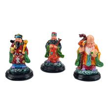 Load image into Gallery viewer, Chinese Feng Shui Good Fortune Wealth Blessing Fu Lu Shou 3 Gods Fortune Craft Statue Home/Office Decor Sculpture Craft Living Room TV Cabinet Fortune Ornament Housewarming Gift