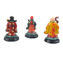Load image into Gallery viewer, Chinese Feng Shui Good Fortune Wealth Blessing Fu Lu Shou 3 Gods Fortune Craft Statue Home/Office Decor Sculpture Craft Living Room TV Cabinet Fortune Ornament Housewarming Gift