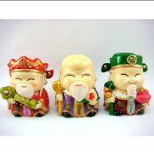 Load image into Gallery viewer, Chinese Feng Shui Good Fortune Wealth Blessing Fu Lu Shou 3 Gods Fortune Craft Statue Home/Office Decor Sculpture Craft Living Room TV Cabinet Fortune Ornament Housewarming Gift