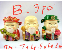 Load image into Gallery viewer, Chinese Feng Shui Good Fortune Wealth Blessing Fu Lu Shou 3 Gods Fortune Craft Statue Home/Office Decor Sculpture Craft Living Room TV Cabinet Fortune Ornament Housewarming Gift