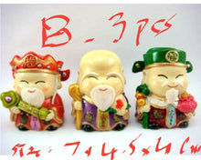 Load image into Gallery viewer, Chinese Feng Shui Good Fortune Wealth Blessing Fu Lu Shou 3 Gods Fortune Craft Statue Home/Office Decor Sculpture Craft Living Room TV Cabinet Fortune Ornament Housewarming Gift