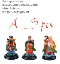 Load image into Gallery viewer, Chinese Feng Shui Good Fortune Wealth Blessing Fu Lu Shou 3 Gods Fortune Craft Statue Home/Office Decor Sculpture Craft Living Room TV Cabinet Fortune Ornament Housewarming Gift