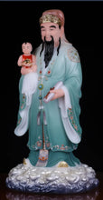 Load image into Gallery viewer, Chinese Feng Shui Good Fortune Wealth Blessing Fu Lu Shou 3 Gods Fortune Craft Statue Home/Office Decor Sculpture Craft Living Room TV Cabinet Fortune Ornament Housewarming Gift
