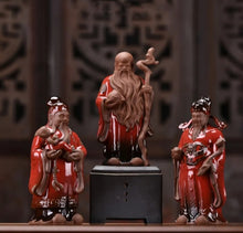 Load image into Gallery viewer, Chinese Feng Shui Good Fortune Wealth Blessing Fu Lu Shou 3 Gods Fortune Craft Statue Home/Office Decor Sculpture Craft Living Room TV Cabinet Fortune Ornament Housewarming Gift