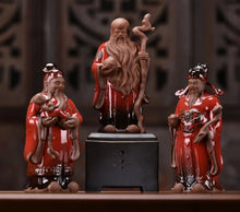 Load image into Gallery viewer, Chinese Feng Shui Good Fortune Wealth Blessing Fu Lu Shou 3 Gods Fortune Craft Statue Home/Office Decor Sculpture Craft Living Room TV Cabinet Fortune Ornament Housewarming Gift