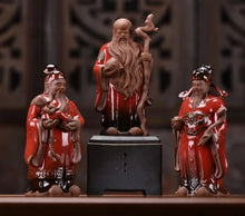 Load image into Gallery viewer, Chinese Feng Shui Good Fortune Wealth Blessing Fu Lu Shou 3 Gods Fortune Craft Statue Home/Office Decor Sculpture Craft Living Room TV Cabinet Fortune Ornament Housewarming Gift