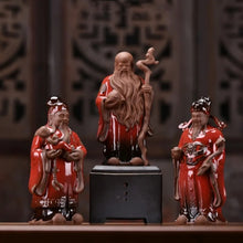Load image into Gallery viewer, Chinese Feng Shui Good Fortune Wealth Blessing Fu Lu Shou 3 Gods Fortune Craft Statue Home/Office Decor Sculpture Craft Living Room TV Cabinet Fortune Ornament Housewarming Gift