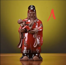 Load image into Gallery viewer, Chinese Feng Shui Good Fortune Wealth Blessing Fu Lu Shou 3 Gods Fortune Craft Statue Home/Office Decor Sculpture Craft Living Room TV Cabinet Fortune Ornament Housewarming Gift
