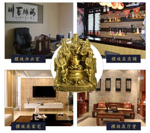 Load image into Gallery viewer, Chinese Feng Shui Good Fortune Wealth Blessing 5 Gods Wealth Fortune Copper Brass Craft Statue Home/Office Decor Sculpture Craft Living Room TV Cabinet Fortune Ornament Housewarming Gift