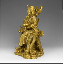 Load image into Gallery viewer, Chinese Feng Shui Good Fortune Wealth Lucky Tiger Blessing God Wealth Fortune Copper Craft Statue Home/Office Decor Sculpture Craft Living Room TV Cabinet Fortune Ornament Housewarming Gift
