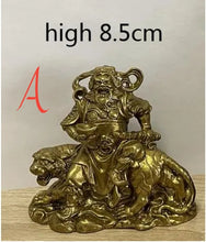Load image into Gallery viewer, Chinese Feng Shui Good Fortune Wealth Lucky Tiger Blessing God Wealth Fortune Copper Craft Statue Home/Office Decor Sculpture Craft Living Room TV Cabinet Fortune Ornament Housewarming Gift
