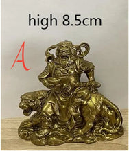Load image into Gallery viewer, Chinese Feng Shui Good Fortune Wealth Lucky Tiger Blessing God Wealth Fortune Copper Craft Statue Home/Office Decor Sculpture Craft Living Room TV Cabinet Fortune Ornament Housewarming Gift