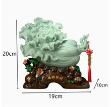 Load image into Gallery viewer, Chinese Feng Shui Good Fortune Wealth Cabbage Statue Home/Office Decor Sculpture Craft Living Room TV Cabinet Fortune Ornament Housewarming Gift