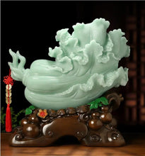 Load image into Gallery viewer, Chinese Feng Shui Good Fortune Wealth Cabbage Statue Home/Office Decor Sculpture Craft Living Room TV Cabinet Fortune Ornament Housewarming Gift